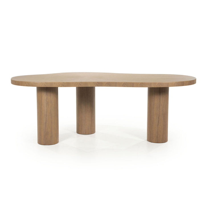 Eettafel Bobbie – walnoot fineer lichtbruin