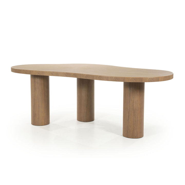 Eettafel Bobbie – walnoot fineer lichtbruin