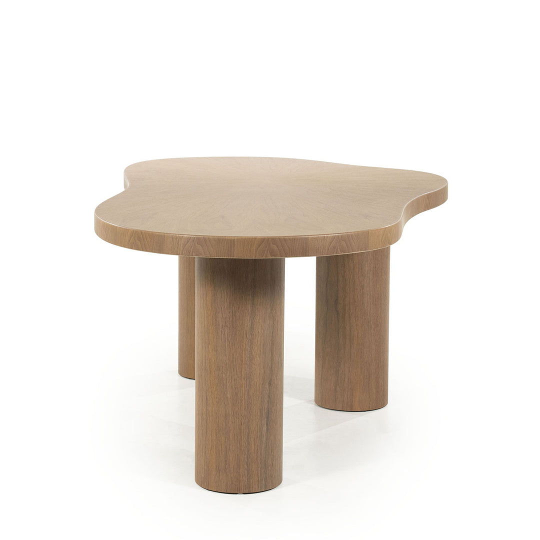 Eettafel Bobbie – walnoot fineer lichtbruin