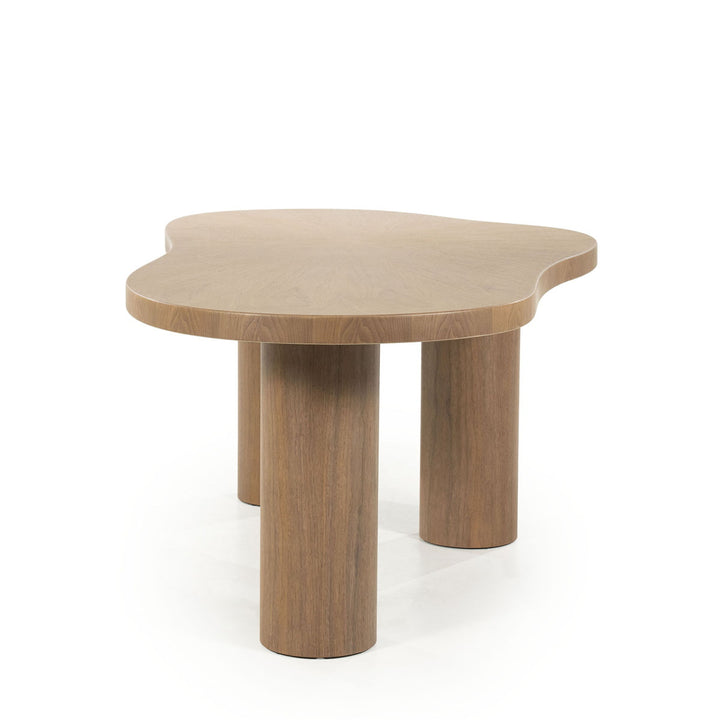 Eettafel Bobbie – walnoot fineer lichtbruin