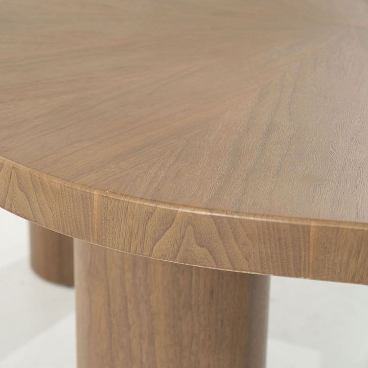 Eettafel Bobbie – walnoot fineer lichtbruin