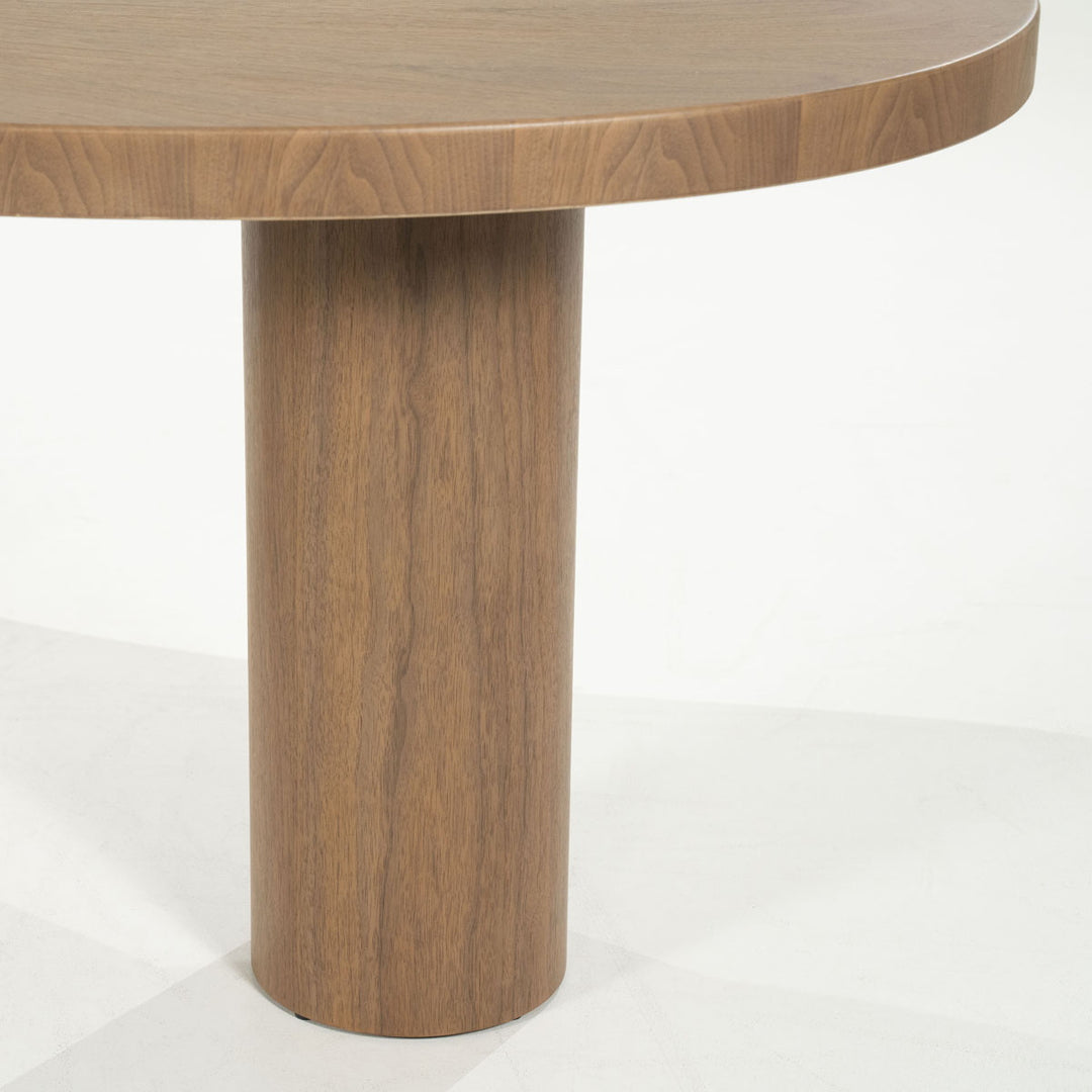 Eettafel Bobbie – walnoot fineer lichtbruin