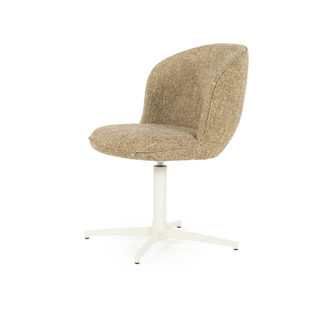 Stoel Molly – stof & ijzer mosterd donna