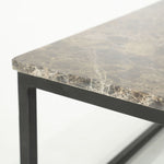 Salontafel Rico vierkant – ijzer & marmer bruin