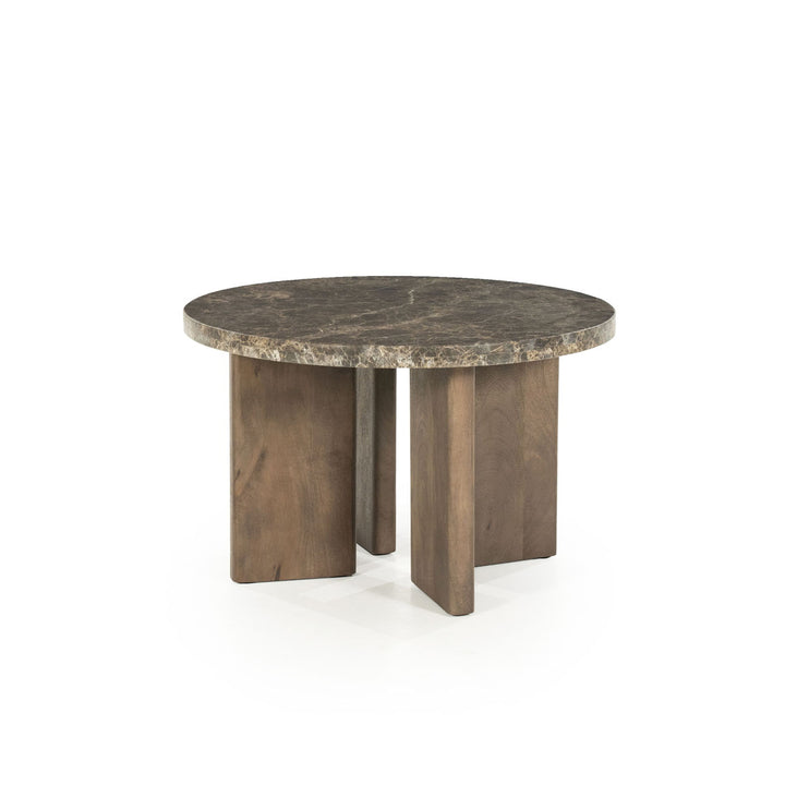 Salontafel Lando – mango & marmer bruin small
