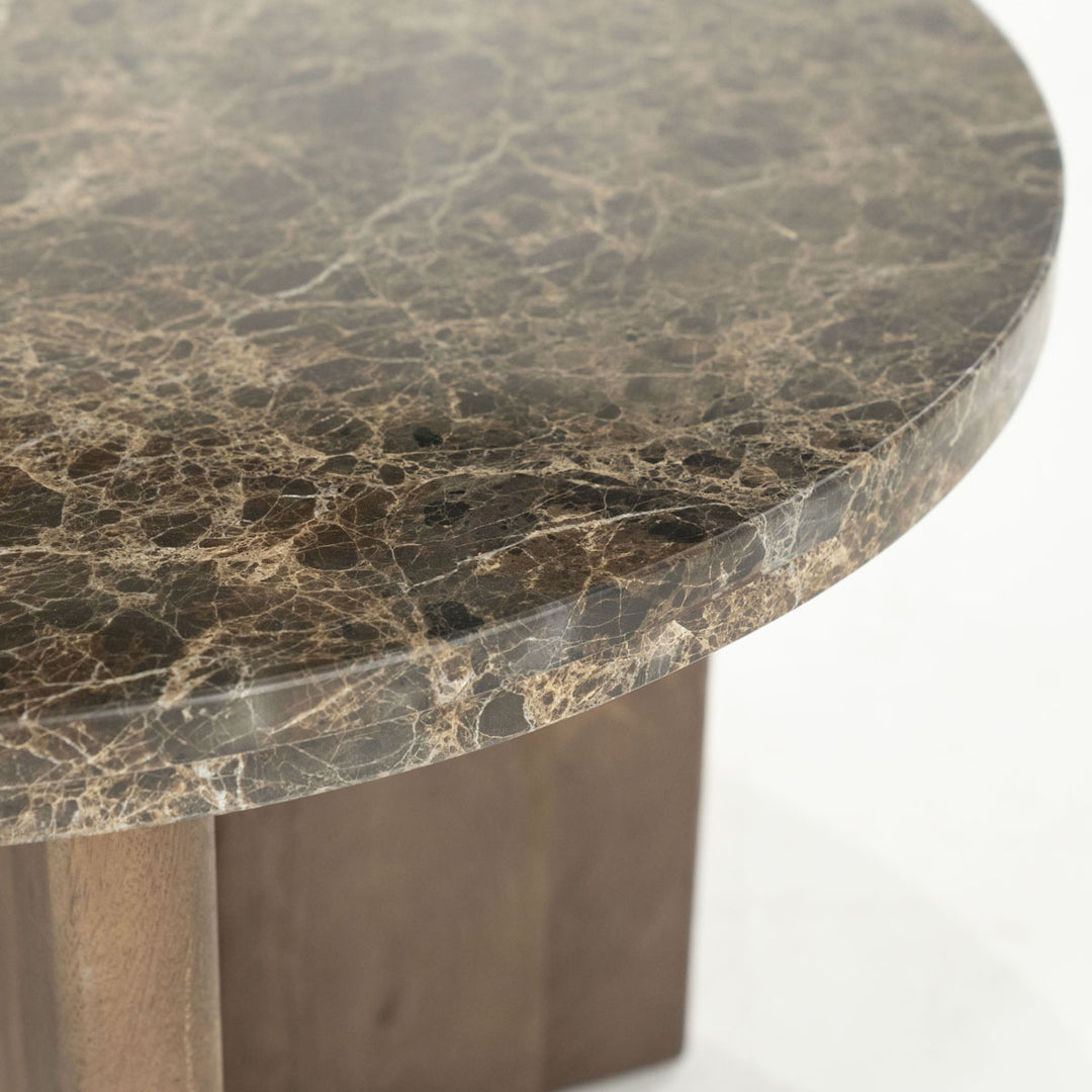 Salontafel Lando – mango & marmer bruin small