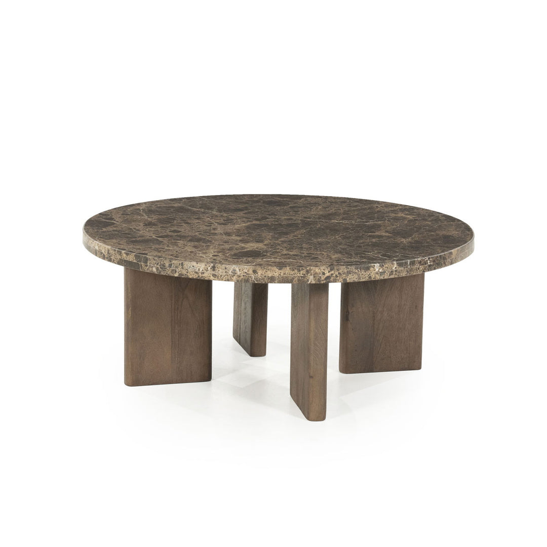 Salontafel Lando – mango & marmer bruin large