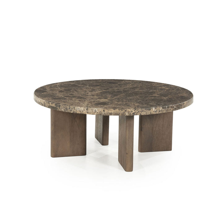 Salontafel Lando – mango & marmer bruin large