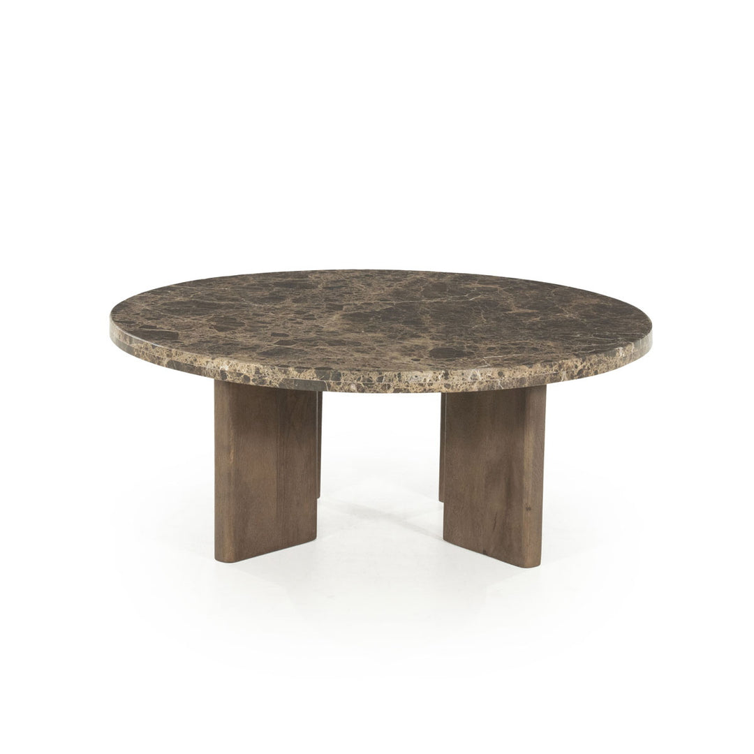 Salontafel Lando – mango & marmer bruin large