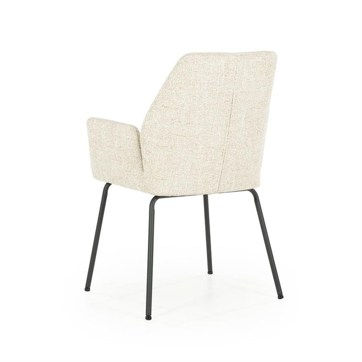 Stoel Indy – stof & metaal beige donna