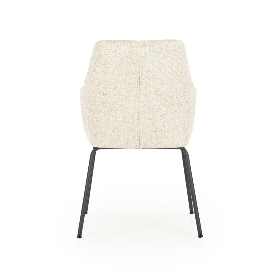 Stoel Indy – stof & metaal beige donna