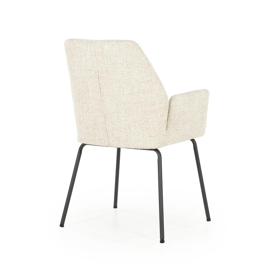 Stoel Indy – stof & metaal beige donna