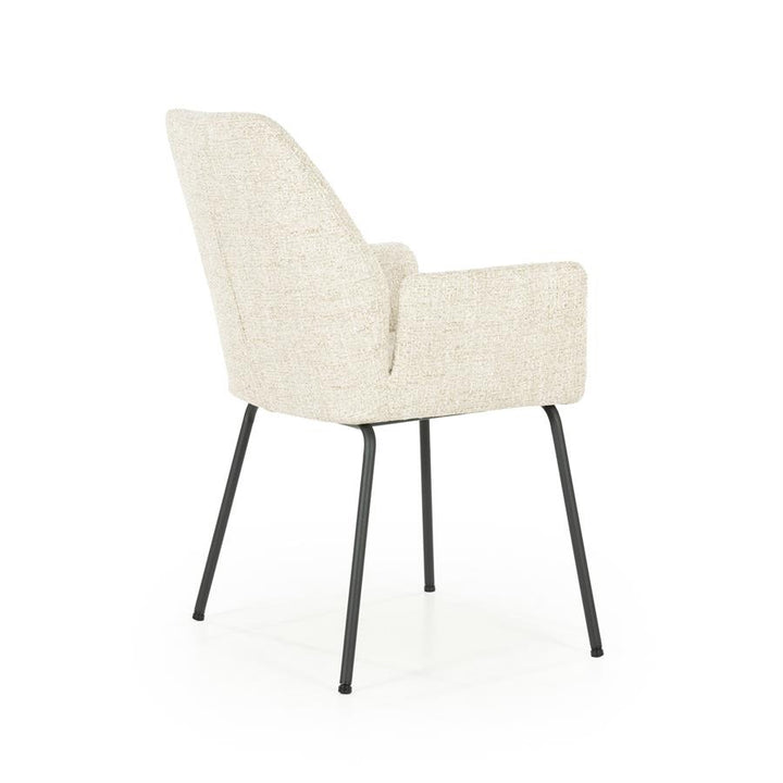 Stoel Indy – stof & metaal beige donna