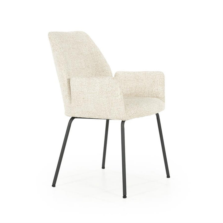 Stoel Indy – stof & metaal beige donna