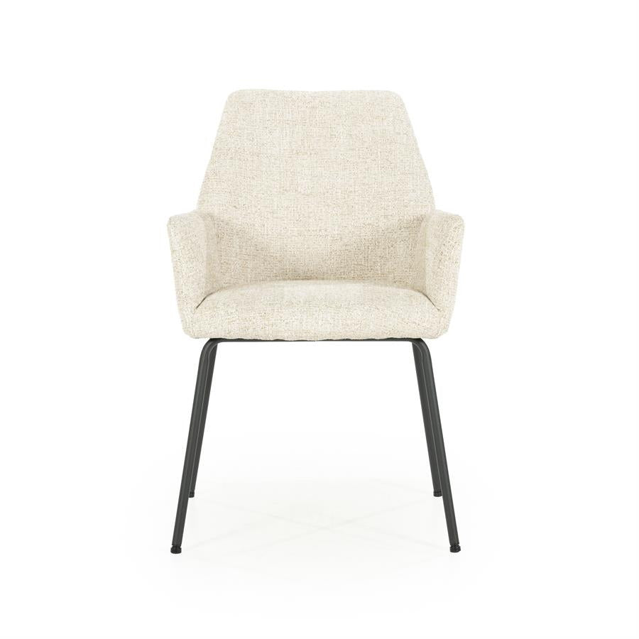 Stoel Indy – stof & metaal beige donna