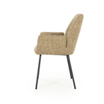 Stoel Indy – stof & metaal mosterd donna
