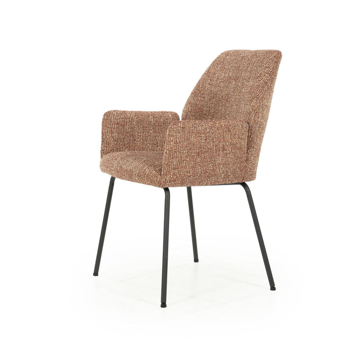 Stoel Indy – stof & metaal rood donna