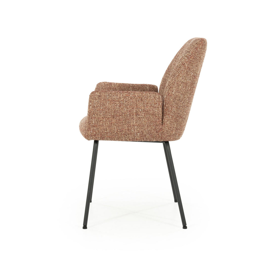 Stoel Indy – stof & metaal rood donna