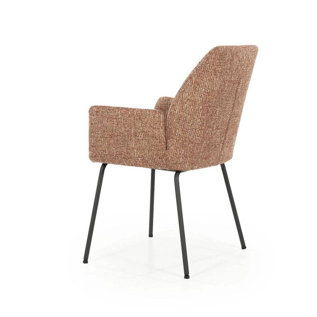 Stoel Indy – stof & metaal rood donna