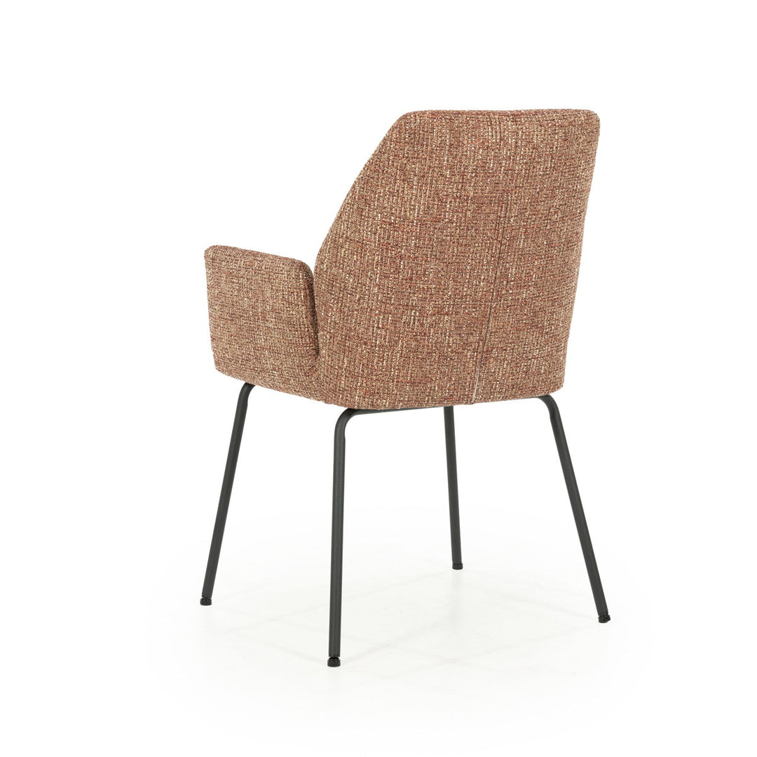 Stoel Indy – stof & metaal rood donna