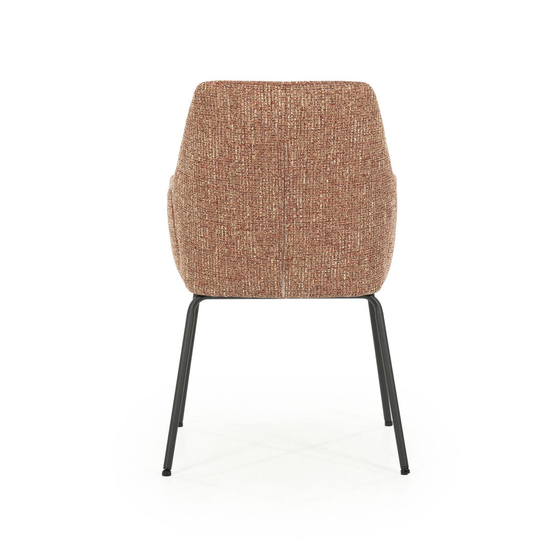 Stoel Indy – stof & metaal rood donna