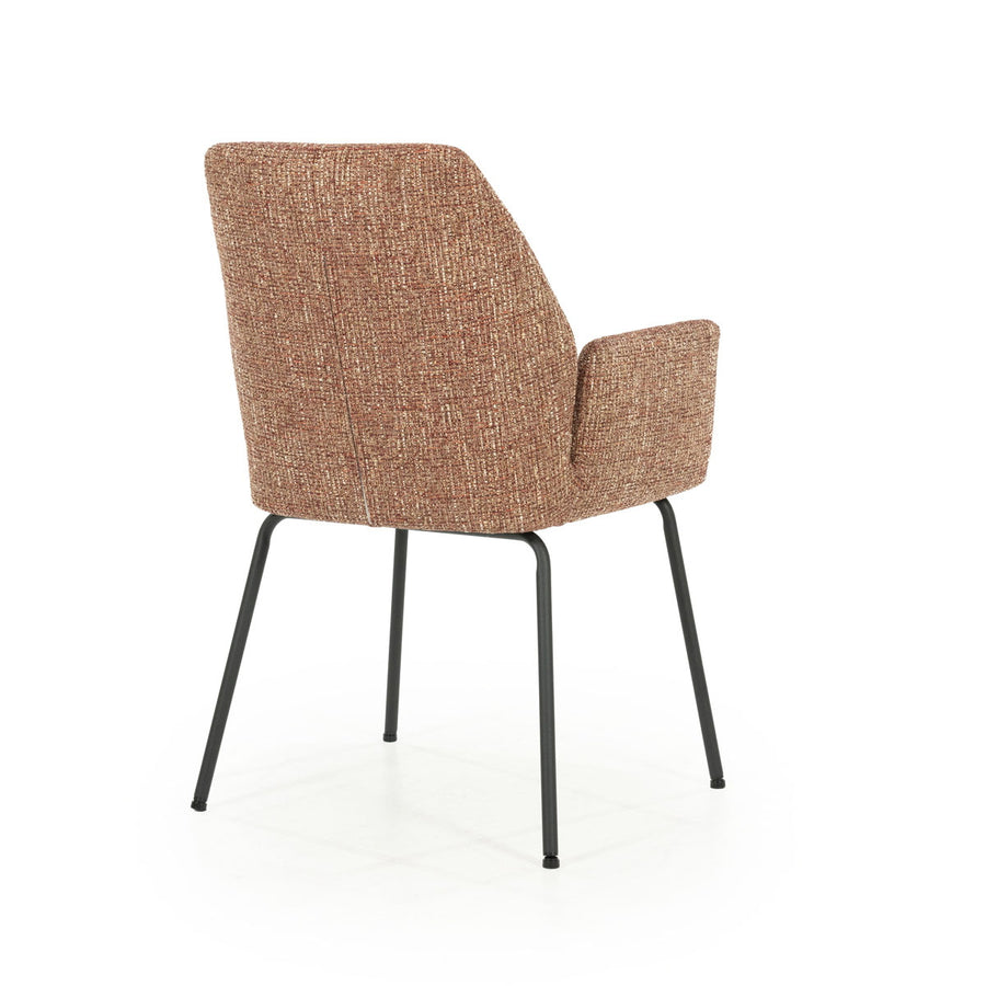Stoel Indy – stof & metaal rood donna