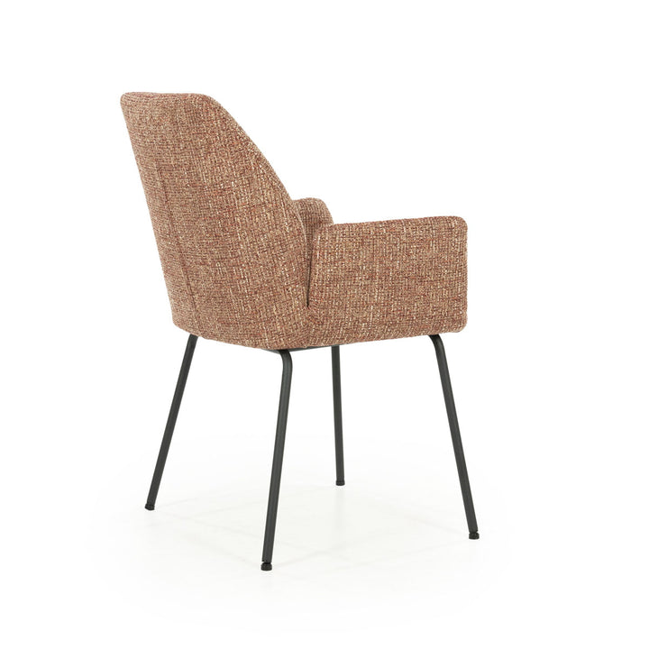 Stoel Indy – stof & metaal rood donna