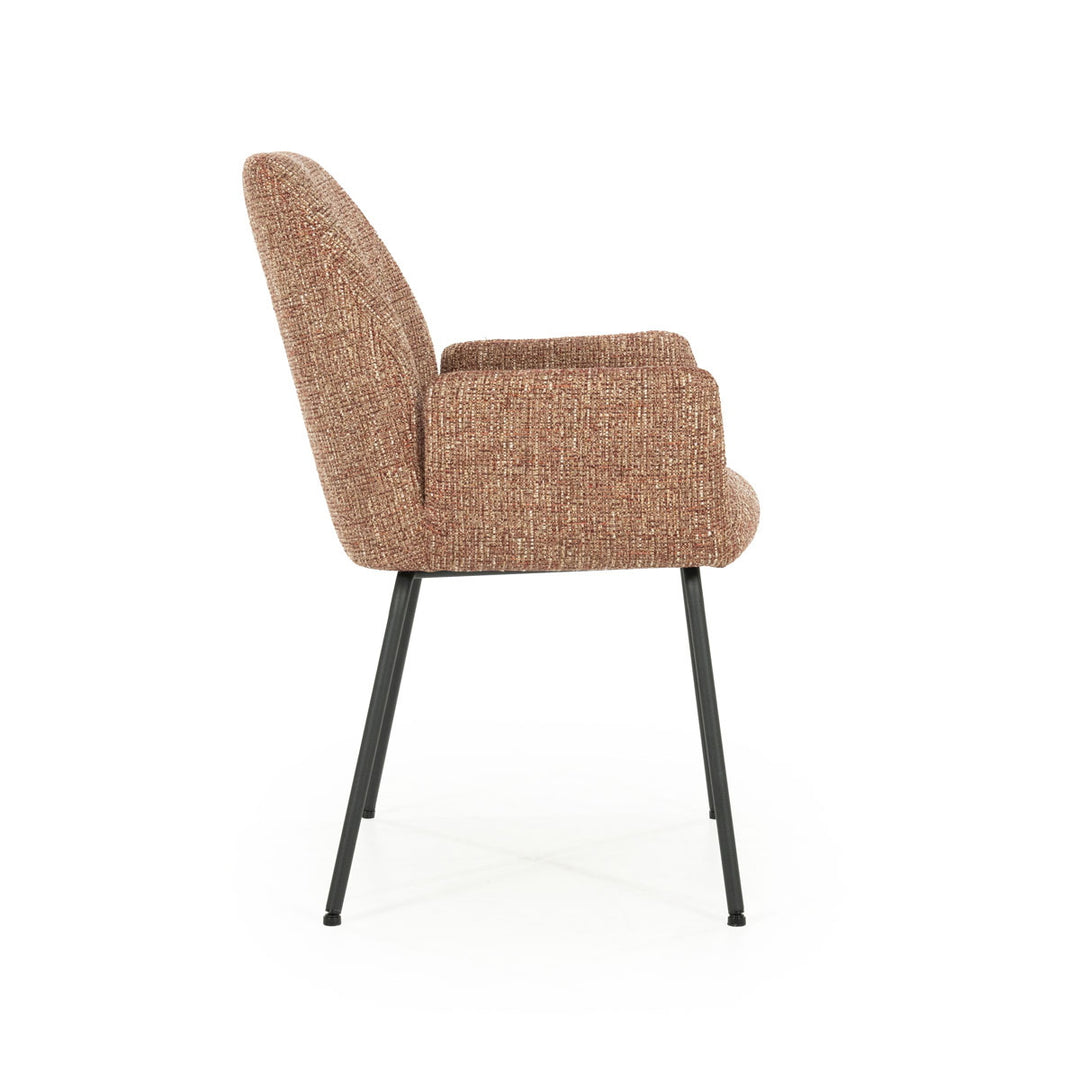 Stoel Indy – stof & metaal rood donna