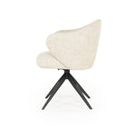 Stoel Connor – stof & metaal beige zwart donna