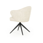 Stoel Connor – stof & metaal beige zwart donna