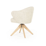 Stoel Connor – eiken & stof naturel beige donna