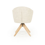 Stoel Connor – eiken & stof naturel beige donna