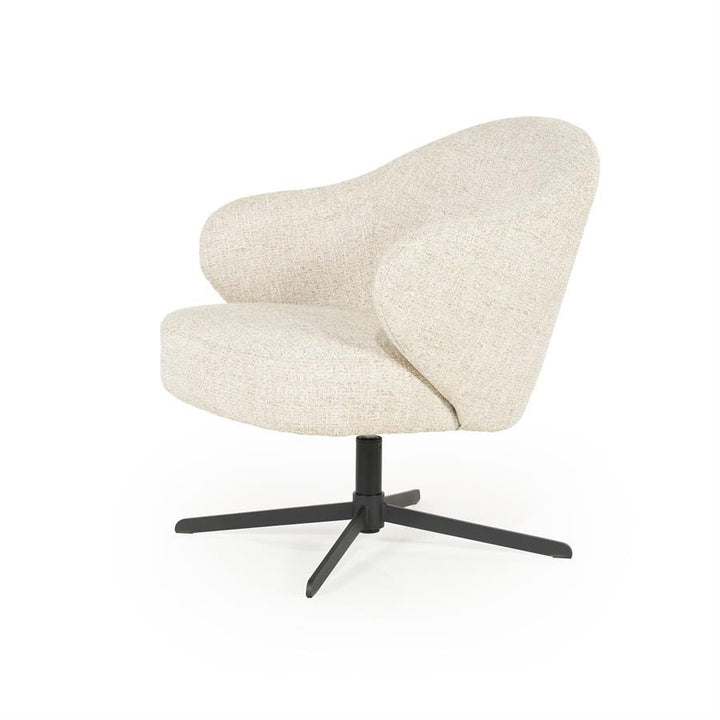 Fauteuil Connor – stof & metaal beige donna