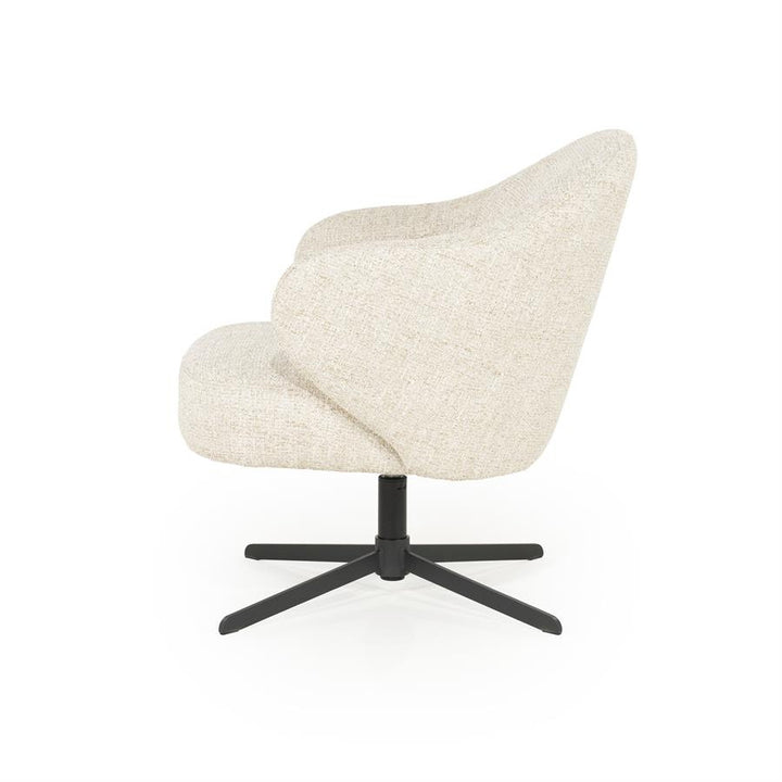 Fauteuil Connor – stof & metaal beige donna