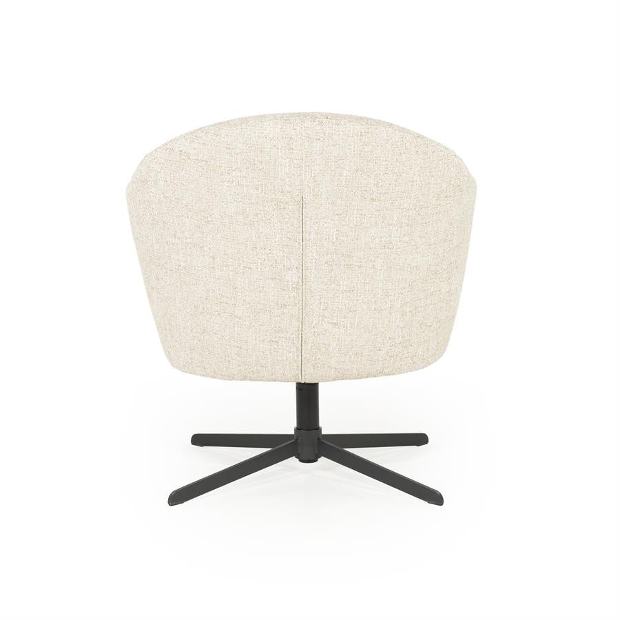 Fauteuil Connor – stof & metaal beige donna