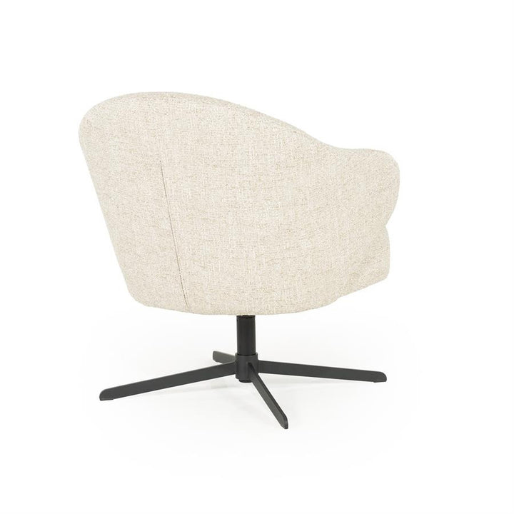 Fauteuil Connor – stof & metaal beige donna