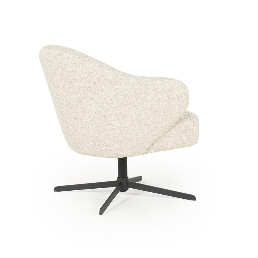 Fauteuil Connor – stof & metaal beige donna