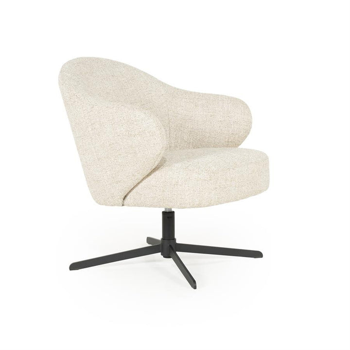 Fauteuil Connor – stof & metaal beige donna