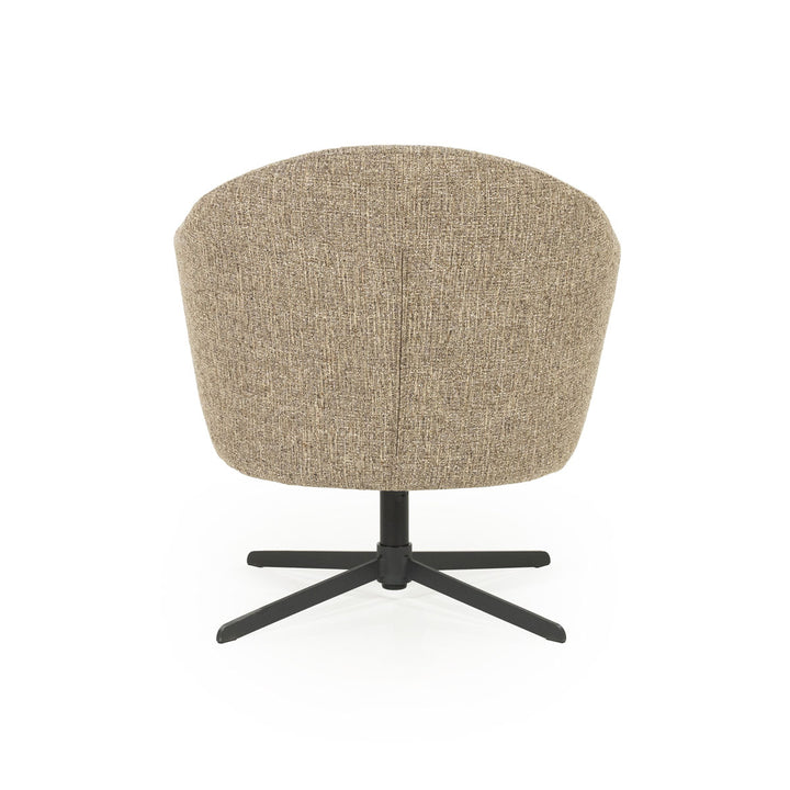 Fauteuil Connor – stof & metaal bruin donna