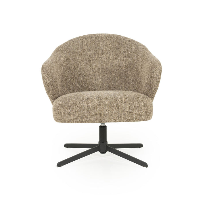 Fauteuil Connor – stof & metaal bruin donna