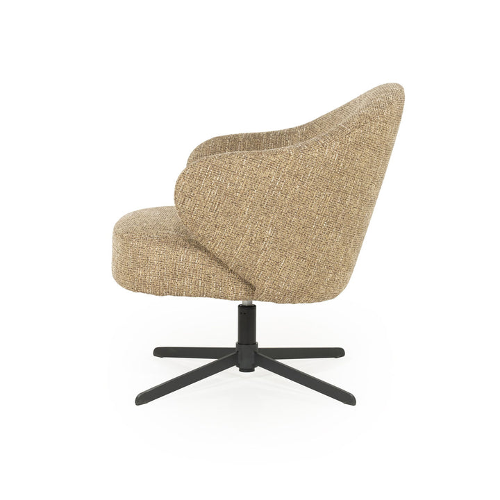 Fauteuil Connor – stof & metaal mosterd donna