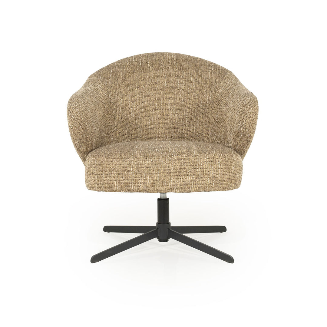 Fauteuil Connor – stof & metaal mosterd donna