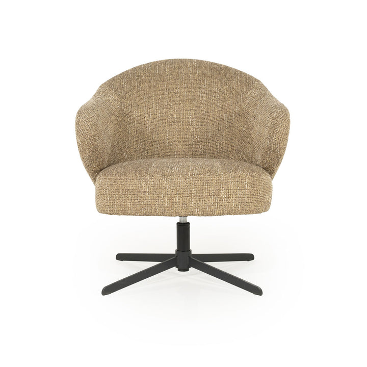 Fauteuil Connor – stof & metaal mosterd donna