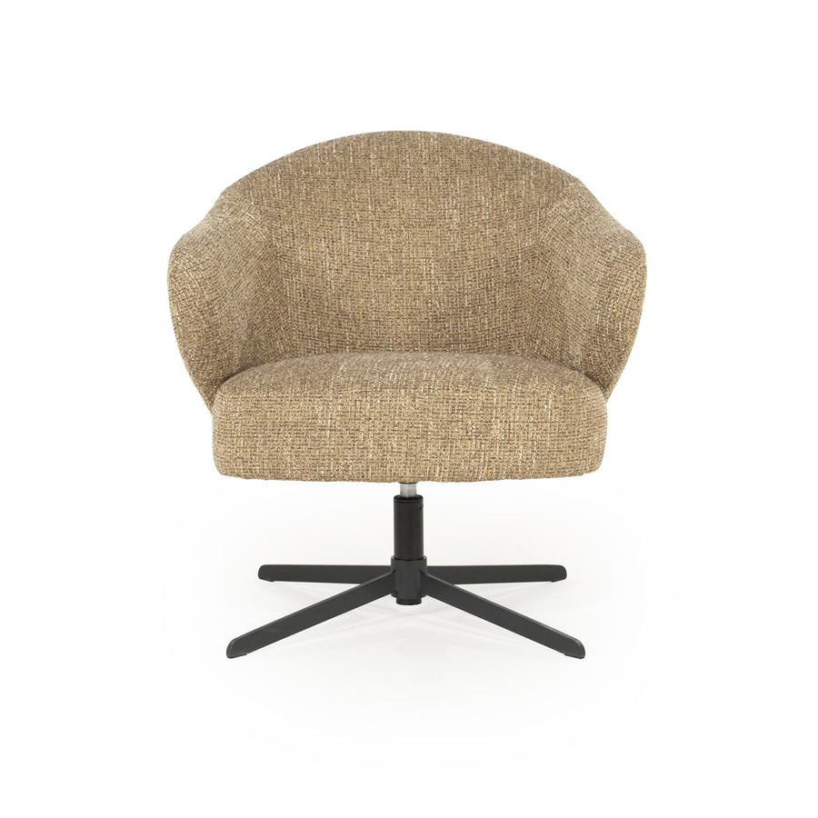 Fauteuil Connor – stof & metaal mosterd donna