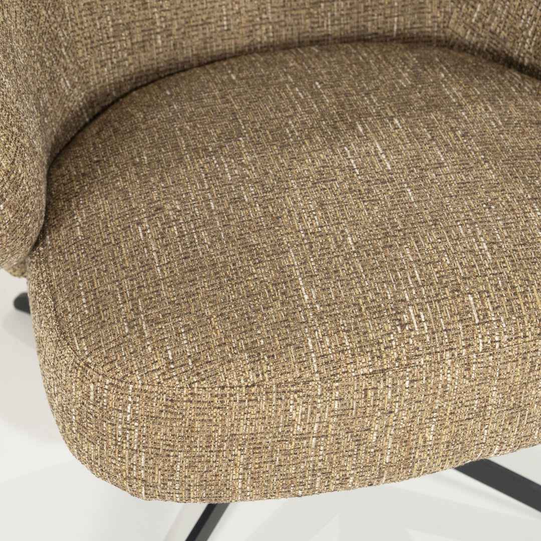 Fauteuil Connor – stof & metaal mosterd donna