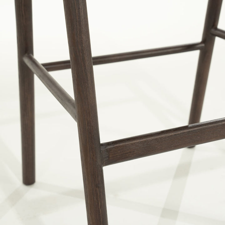 Barkruk Rayven – essenhout & stof bruin