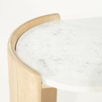 Bijzettafel Don – eiken & marmer naturel