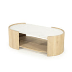 Salontafel Don – eikenhout, eikenfineer & marmer naturel