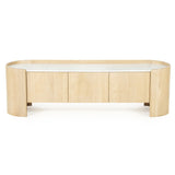TV meubel Don – eikenhout, eikenfineer & marmer naturel 165cm