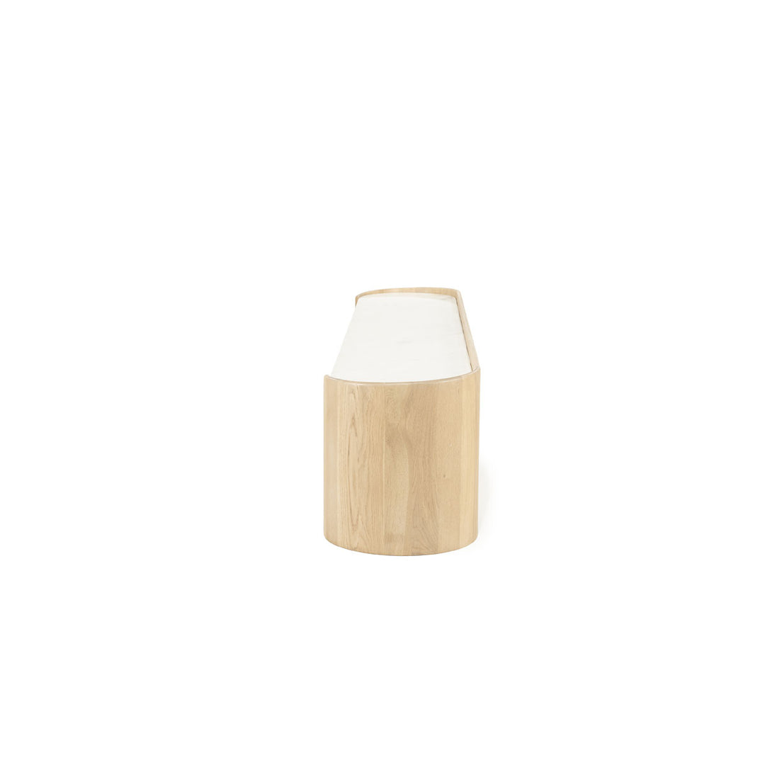 TV meubel Don – eikenhout, eikenfineer & marmer naturel 240cm